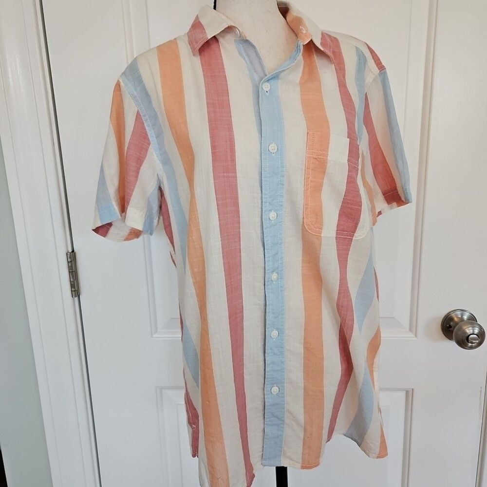 American Eagle Shirt‎ Men's Med. Cotton Striped Shirt Casual Madras NWT